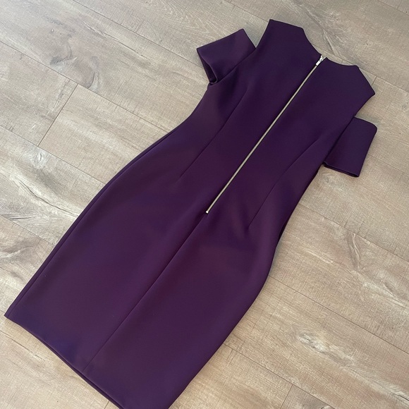 Calvin Klein purple cold shoulder dress - Picture 4 of 5